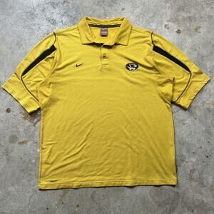 Vintage Y2K Nike Team U of Missouri Mizzou Tigers Polo Shirt Size XL